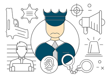 Free Police Icons - vector #408829 gratis