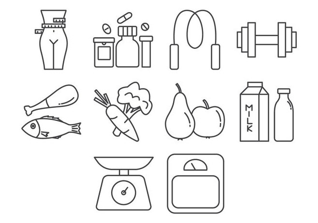 Free Fitness and Health Icon Vector - Free vector #409799
