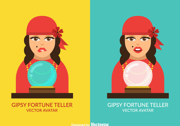 Free Vector Gispy Fortune Teller Avatar Set - бесплатный vector #410639