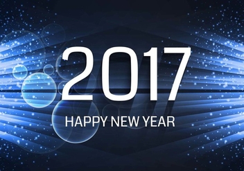 Free Vector New Year 2017 Background - vector gratuit #410689 