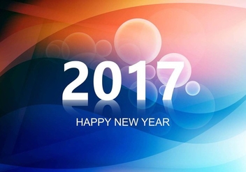 Free Vector New Year 2017 Background - Free vector #410699