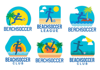 Beach soccer vector - бесплатный vector #411159