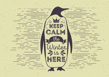 Free Vector Typography Penguin Illutration - vector gratuit #412539 