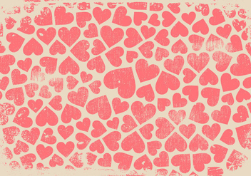 Grunge Hearts Background - Free vector #412759