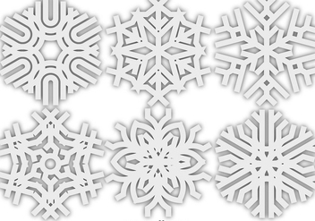 Vector Snowflakes Icon - vector gratuit #413269 