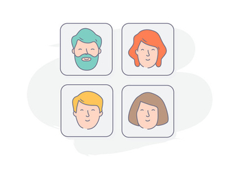 Character Icons Illustration - Free vector #413429