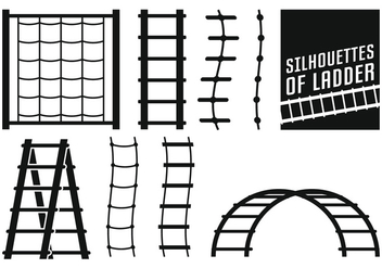 Ladder Silhouettes - vector gratuit #414209 