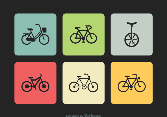 Free Bicycle Silhouette Vector Icons - Free vector #414359