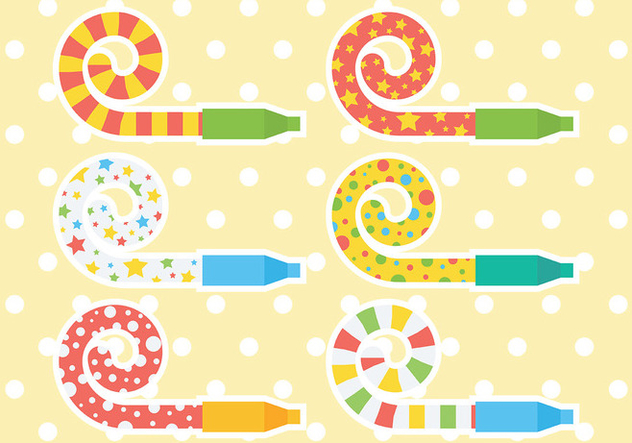 Free Party Blower Icons Vector - vector #414769 gratis