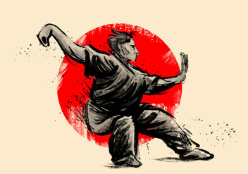 Wushu Poses - Free vector #415029