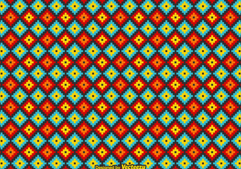 Free Vector Mexican Huichol Pattern - бесплатный vector #415189