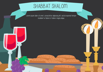Shabbat Shalom - vector #415489 gratis
