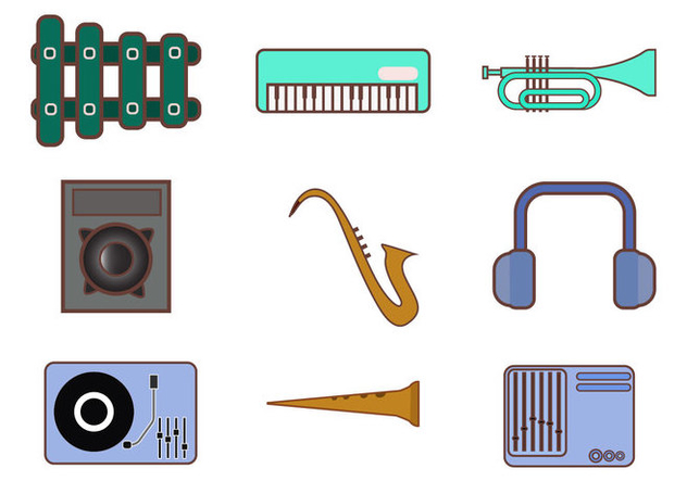 Free Music Instrument Icon Vector - vector #415589 gratis
