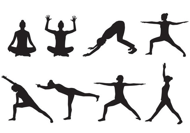 Free Woman Yoga Silhouette Vector - vector gratuit #415839 