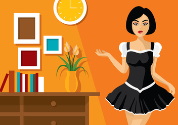 French Maid Free Vector - vector #416109 gratis