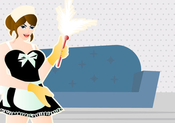 French Maid In Template - vector gratuit #416209 
