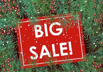 Big Sale With Sapin - vector gratuit #416369 