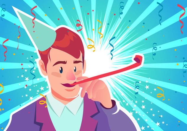 Blowing Party Blower - Kostenloses vector #416659