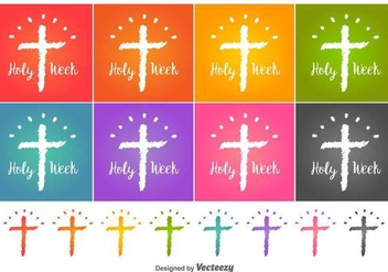 Holy Week Vector Icons - vector #416879 gratis