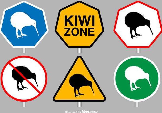 Kiwi Bird Vector Signs - vector gratuit #416889 