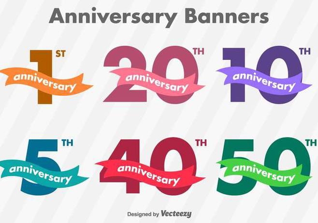 Anniversary Vector Banners - vector #417259 gratis