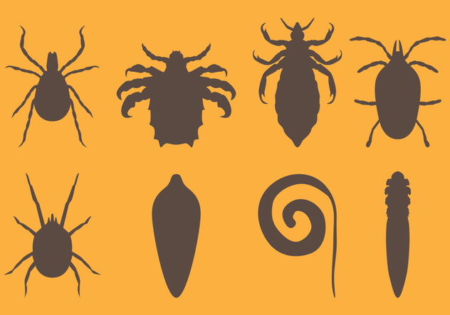 Human Parasites Silhouettes - Free vector #417639