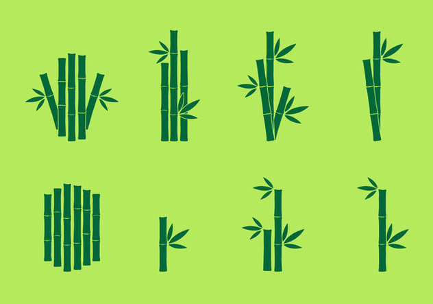 Bamboo Icon vector set - vector #417889 gratis