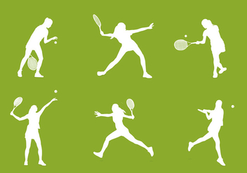 Tennis Silhouette Free Vector - Free vector #418289
