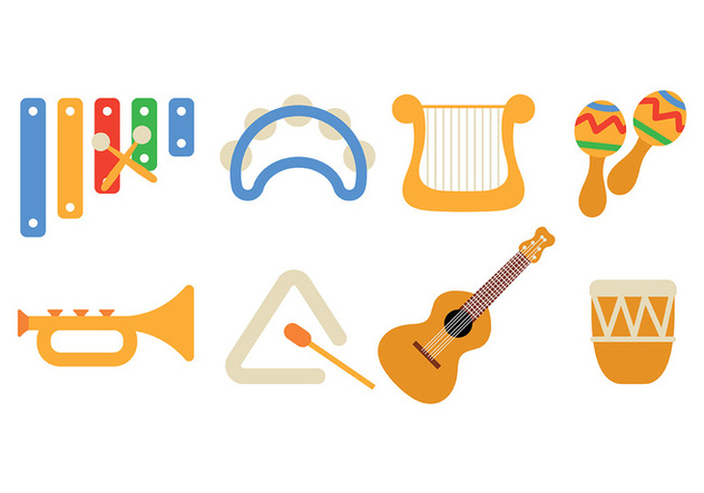 Music Instrument Icon Pack Vector - Free vector #418339
