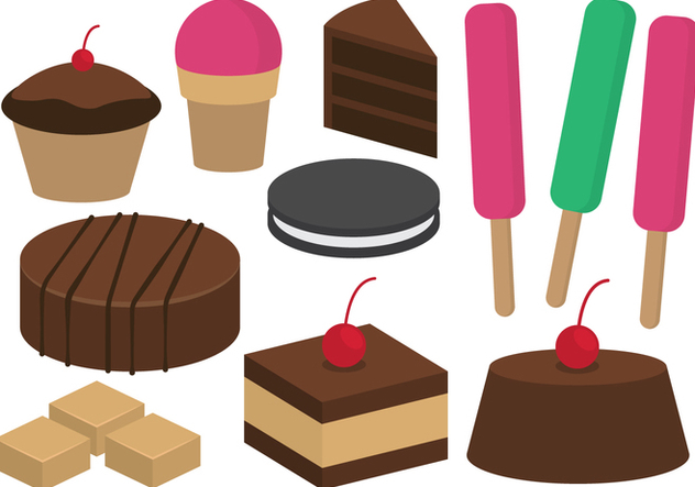 Desserts and Sweets Illustration - vector #419329 gratis