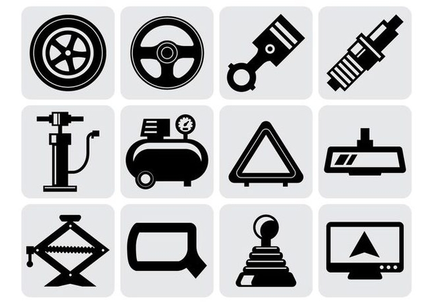 Free Car Parts Icons Vector - Free vector #419739