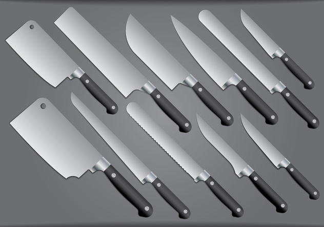 Steel Kitchen Knife - vector gratuit #420209 