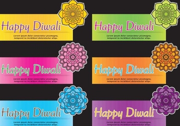 Mandala Diwali Banner Vectors - vector #420869 gratis