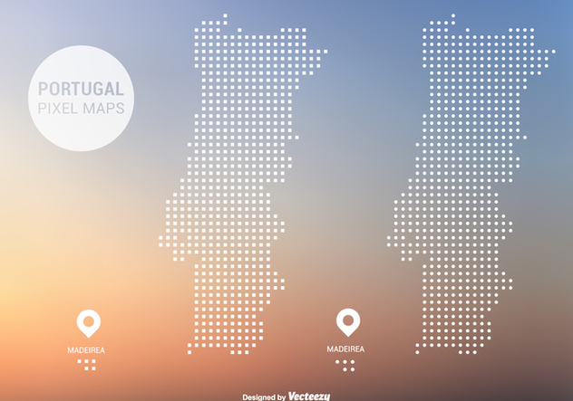 Portugal Pixel Maps Vector - vector gratuit #421319 