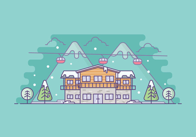 Free Winter Resort Illustration - бесплатный vector #421959