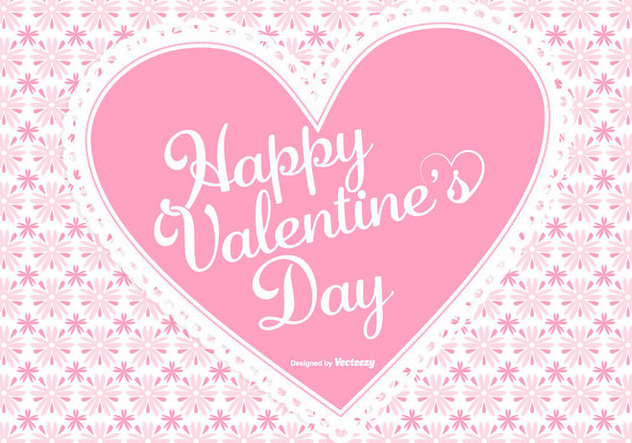 Cute Pink Valentine's Day Background - vector #422499 gratis
