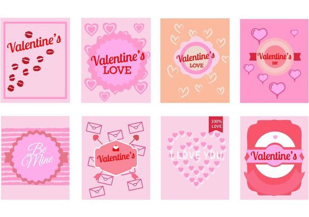 Free Valentine's Day Greeting Cards Vector - vector #422529 gratis