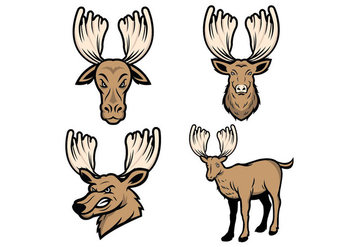 Free Moose Mascot Vector - vector gratuit #423219 