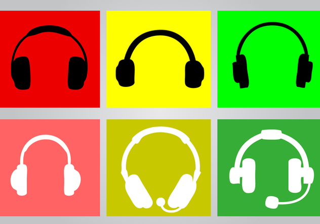 Bright Headphone Icon Set - vector #424119 gratis
