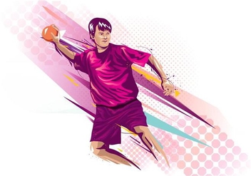 Abstract Dodgeball Player Background - Free vector #425299