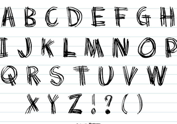 Cute Sketchy Alphabet Collection - Kostenloses vector #425449