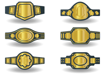 Free Championship Belt Icons Vector - Free vector #425809