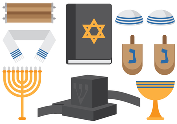 Jewish Religious Icons - Free vector #425869