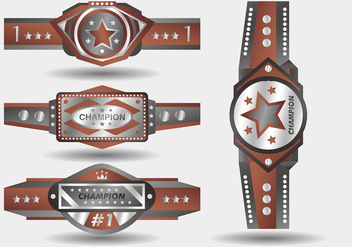 Silver Bronze Championship Belt Vector Design - vector gratuit #426469 