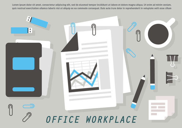 Free Office Workplace Vector Illustration - vector gratuit #426739 