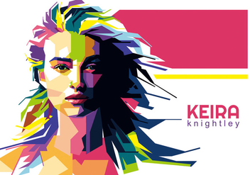 Keira Knightley Vector WPAP - бесплатный vector #427239