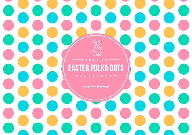 Cute Colorful Easter Polka Dot Background - vector #427279 gratis