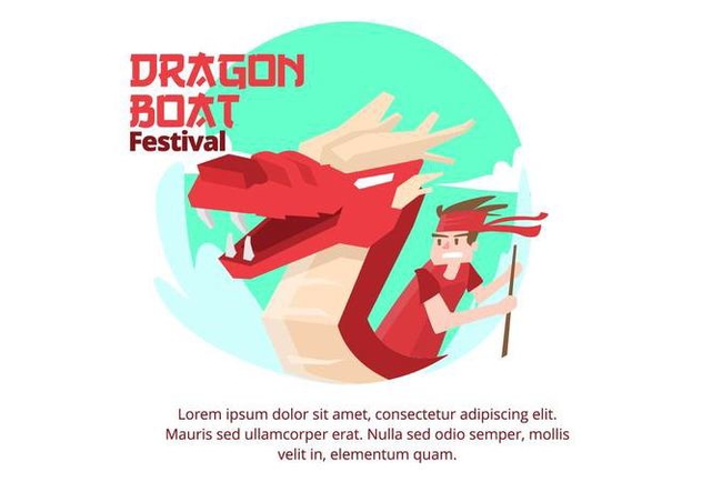 Dragon Boat Festival Background - бесплатный vector #427449