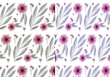 Vector Hand Drawn Floral Patterns - бесплатный vector #428409