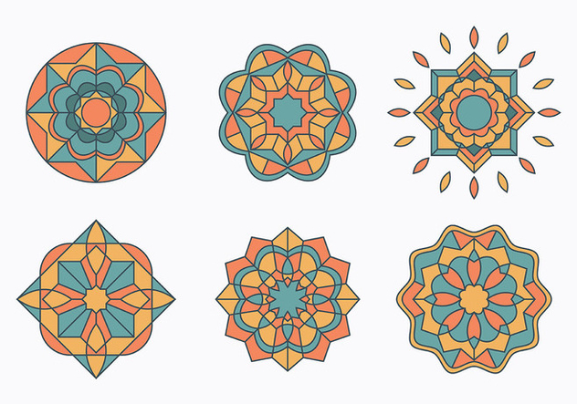 Islamic Ornaments Set - Kostenloses vector #430209